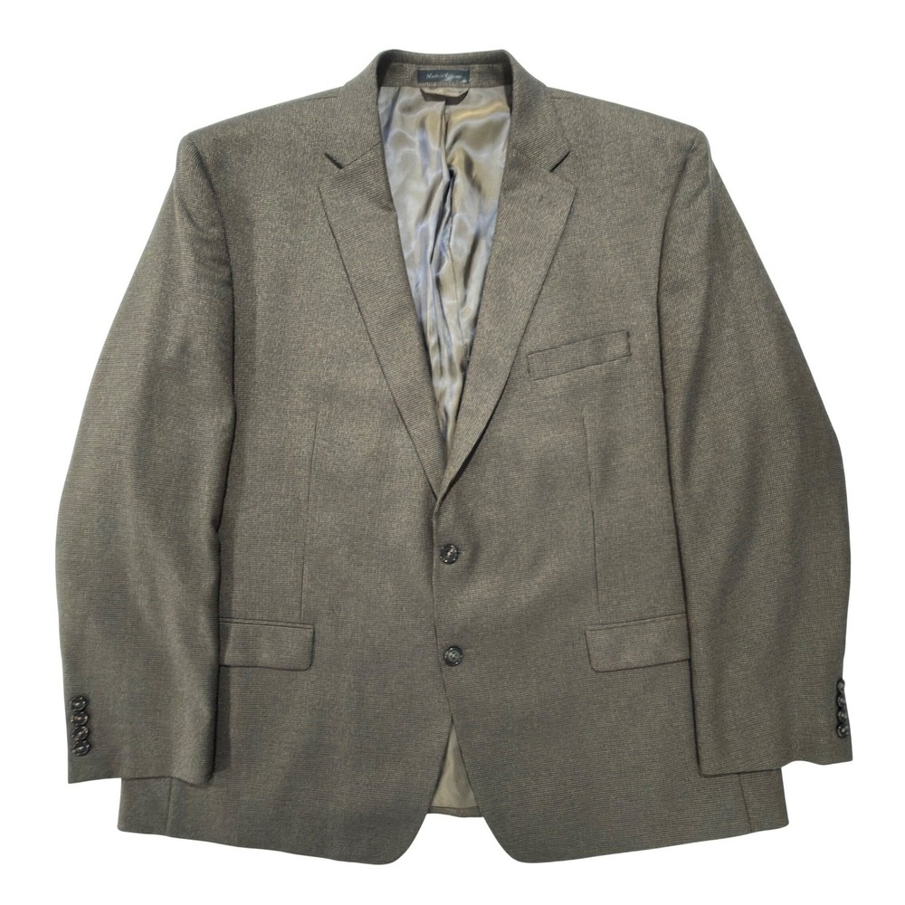 Lauren Ralph Lauren Clasic Fit Sport Jacket Blazer Mens 50R Brown Blue M128